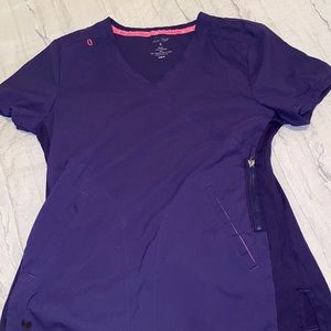 Purple Koi Lite Scrub Top